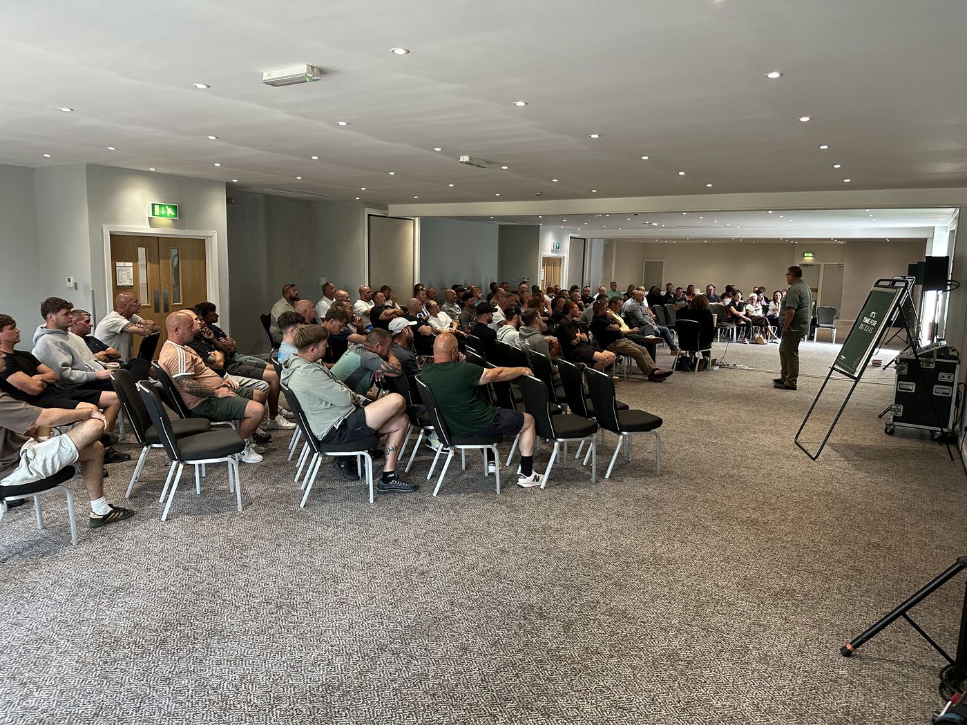 The full SAUK workforce gathered for the Principal Contractor mobilisation stand-down